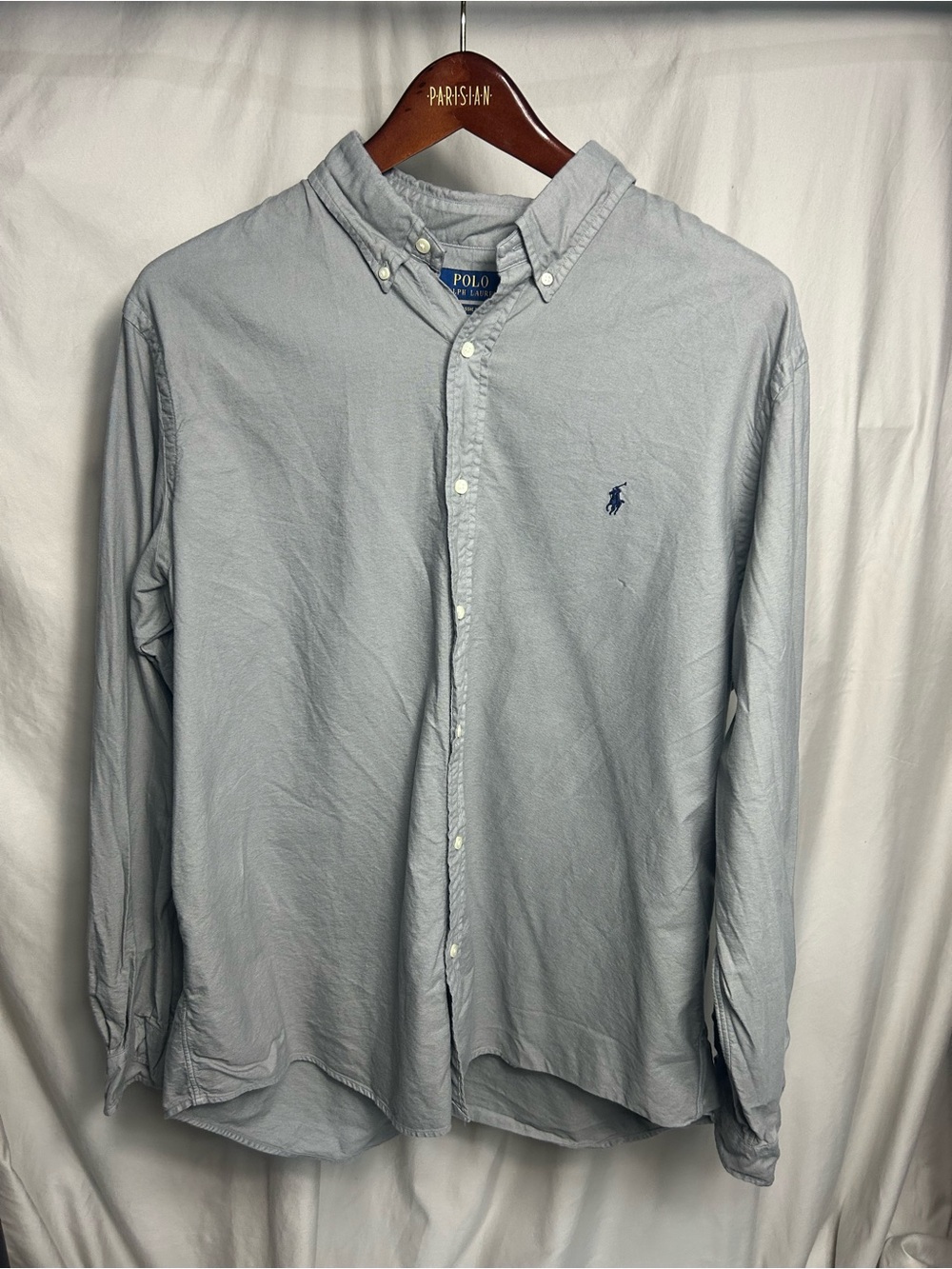 Grey slim fit Polo Ralph Lauren button up Sz XXL